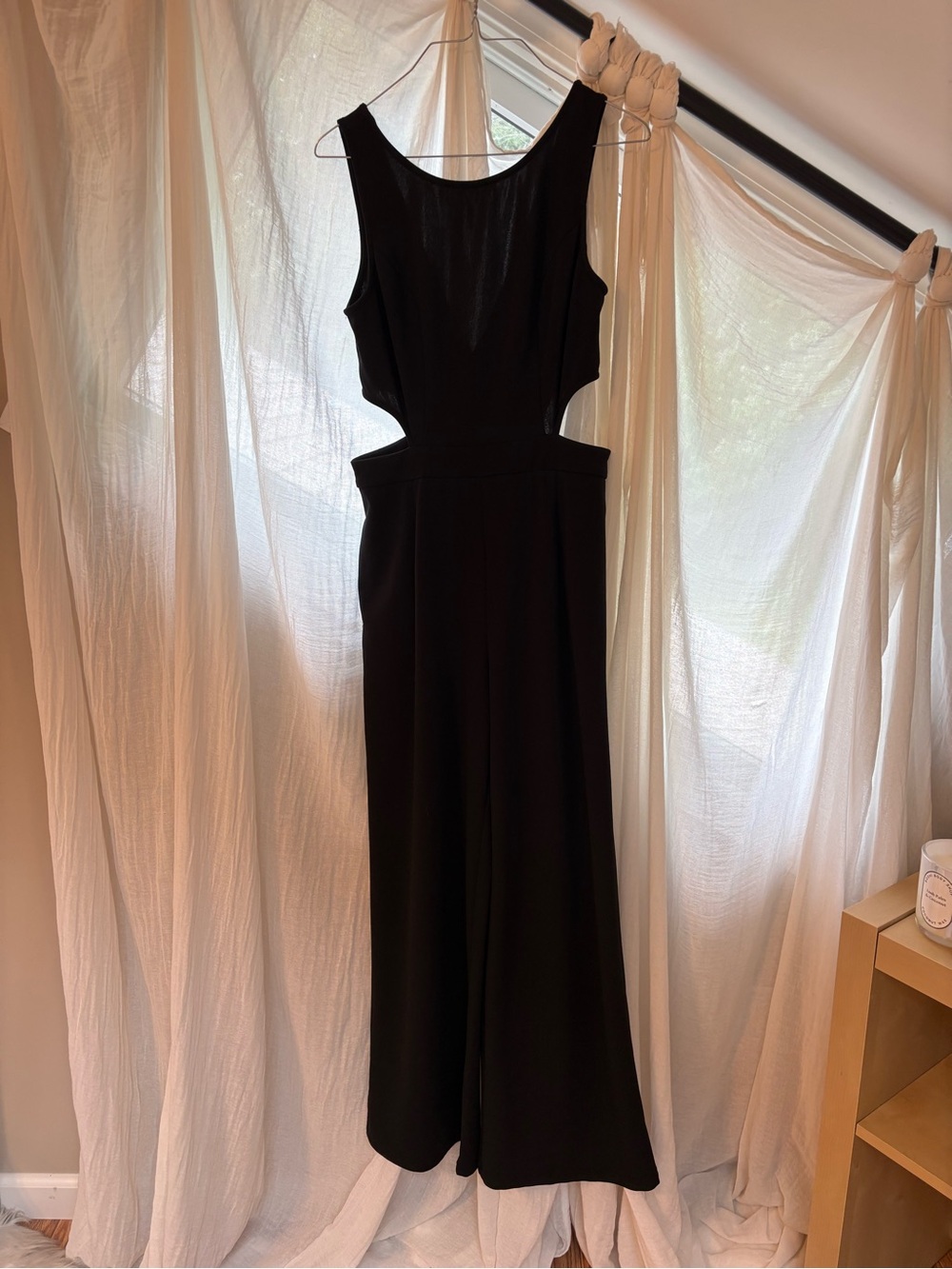 Cupshe Black Cutout Wide-Leg Jumpsuit